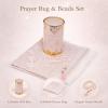 image:imageModefa Islamic Gifts Prayer Mat  Thin Woven Praying Mat Muslim Prayer Rug  Muslim Gifts for Men Ramadan Gifts with Tesbih Prayer Beads  Ottoman Rug with Cylinder Gift Box Set Ramadan RedLight Pink