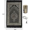 image:imageModefa Islamic Gifts Prayer Mat  Thin Woven Praying Mat Muslim Prayer Rug  Muslim Gifts for Men Ramadan Gifts with Tesbih Prayer Beads  Ottoman Rug with Cylinder Gift Box Set Ramadan RedBlack 2
