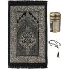 image:imageModefa Islamic Gifts Prayer Mat  Thin Woven Praying Mat Muslim Prayer Rug  Muslim Gifts for Men Ramadan Gifts with Tesbih Prayer Beads  Ottoman Rug with Cylinder Gift Box Set Ramadan RedBlack 2