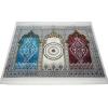 image:imagePrayer Rug  Wide Velvet Janamaz Sajadah Family Group Carpet 3 Person 176Red  Beige