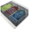 image:imagePrayer Rug  Wide Velvet Janamaz Sajadah Family Group Carpet 3 Person 176RedPinkYellow