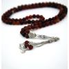 image:imageModefa Turkish Islamic Luxury Prayer Beads  99 Count Round Multicolored Agate Stone Tesbih BrownRedBrownRed