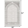 image:imageModefa Islamic Foam Prayer Rug  Padded Cushion Janamaz Sajjadah  Long Soft Foam Rug Selcuk Arch  Aqua BlueMosaic Floral  Grey
