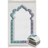 image:imageModefa Islamic Foam Prayer Rug  Padded Cushion Janamaz Sajjadah  Long Soft Foam Rug Selcuk Arch  Aqua BlueSelcuk Arch  Aqua Blue