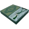 image:imageModefa Prayer Rug Islamic Gift Set  Holy Quran in Arabic  Velvet Box with Quran and Tesbih Green