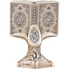 image:imageModefa Islamic Decor  Eid Gifts for Women  Muslim Decorations for Home Islamic Art  Islamic Table Decor Showpiece Quran Open Book AllahMuhammad  Silver MediumAllahMuhammad  Mother of Pearl