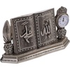image:imageModefa Turkish Islamic Table Decor  Muslim Islamic Housewarming Ramadan Eid Celebration Gift  Clock and Mushaf Allah Muhammad  Mother of PearlAllah Muhammad  Silver