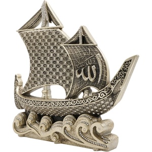 image:imageModefa Islamic Table Decor  99 Names of Allah Boat Showpiece  Muslim Home Decor Islamic Calligraphy Art Ramadan Eid Gift Hajj Gifts Mother of PearlSilver