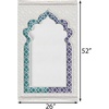 image:imageModefa Foam Prayer Rug  Thick Padded Prayer Mat Cushioned Thick Prayer Mat  Large Long Soft Muslim Prayer Rug Velvet Digital Print Lattice  GoldSelcuk Arch  Aqua Blue