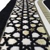 image:imageModefa Turkish Islamic Prayer Mat  Wide Chenille Praying Mat  Multi Person Muslim Janamaz Sajada for Family  Large Gathering amp Group Praying Carpet  Selcuk Star 3 Person BlackBlack