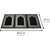 image:imageModefa Turkish Islamic Prayer Mat  Wide Chenille Praying Mat  Multi Person Muslim Janamaz Sajada for Family  Large Gathering amp Group Praying Carpet  Selcuk Star 3 Person BlackBlack