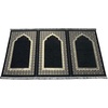 image:imageModefa Turkish Islamic Prayer Mat  Wide Chenille Praying Mat  Multi Person Muslim Janamaz Sajada for Family  Large Gathering amp Group Praying Carpet  Selcuk Star 3 Person BlackBlack