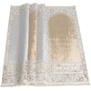 image:imageModefa Wide 4 Person Group Family Islamic Prayer Rug  Luxury Velvet Janamaz Sejadah  Serenity Garden BlueWhiteBeigeGrey