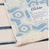 image:imageModefa Wide 4 Person Group Family Islamic Prayer Rug  Luxury Velvet Janamaz Sejadah  Serenity Garden BlueWhiteBlue White
