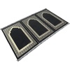 image:imageModefa Turkish Islamic Prayer Mat  Wide Chenille Praying Mat  Multi Person Muslim Janamaz Sajada for Family  Large Gathering amp Group Praying Carpet  Selcuk Star 3 Person BlackBlack