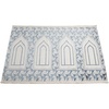 image:imageModefa Wide 4 Person Group Family Islamic Prayer Rug  Luxury Velvet Janamaz Sejadah  Serenity Garden BlueWhiteBlue White