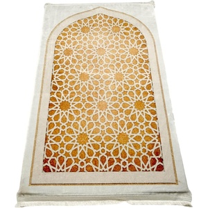 image:imageModefa Foam Prayer Rug  Thick Padded Prayer Mat Cushioned Thick Prayer Mat  Large Long Soft Muslim Prayer Rug Velvet Digital Print Lattice  GoldLattice  Gold